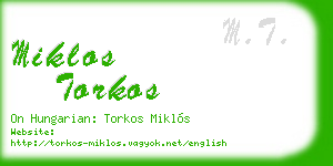 miklos torkos business card