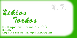 miklos torkos business card